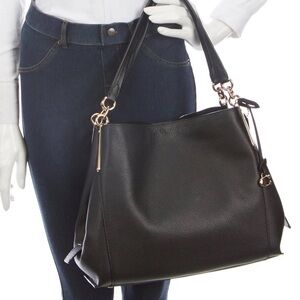 COACH Polished Pebble Leather Dalton 31 Shoulder Bag